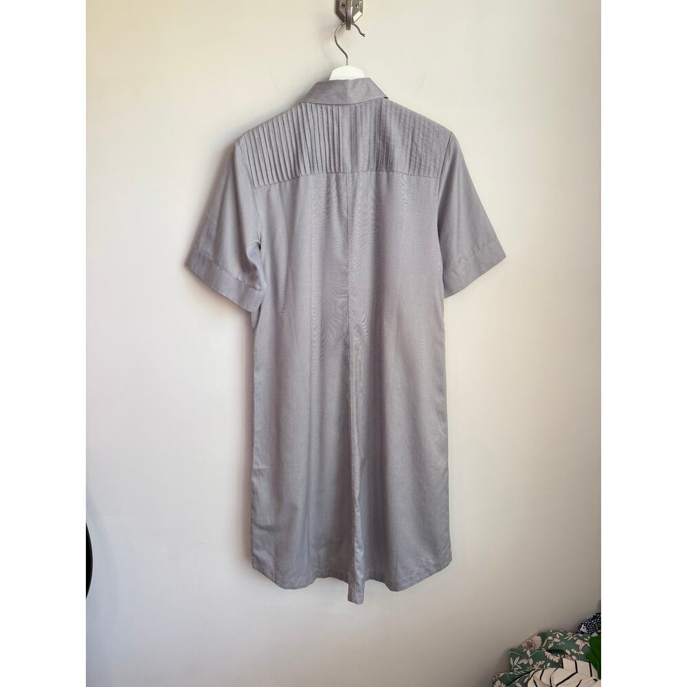 Hinson Wu Lori Striped Mini Shirt Dress Tahitian Pearl/White Women's Size 6 NWT - Picture 9 of 13